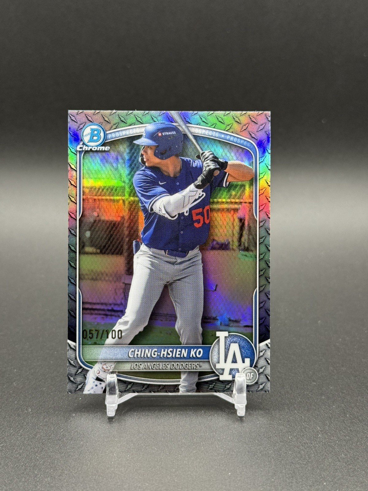 2025 Bowman Chrome Steel Metal Refractor Ching-Hsien Ko #/100