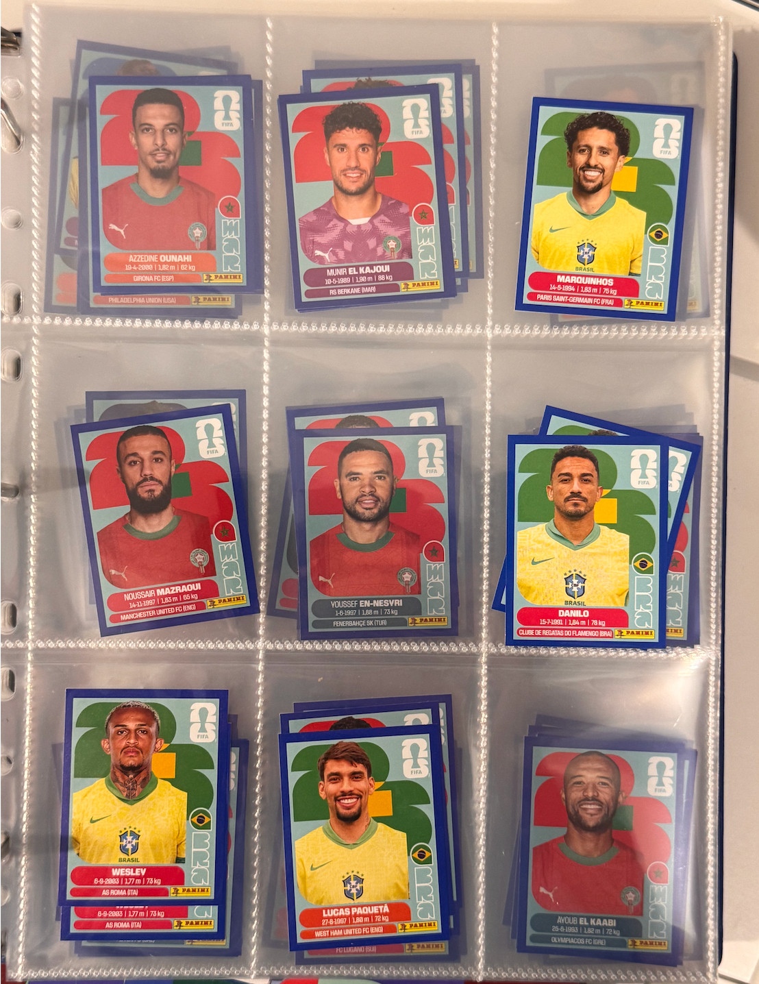 2026 Panini FIFA World Cup Sticker Blue Parallel Complete Lot FWC Group A B C