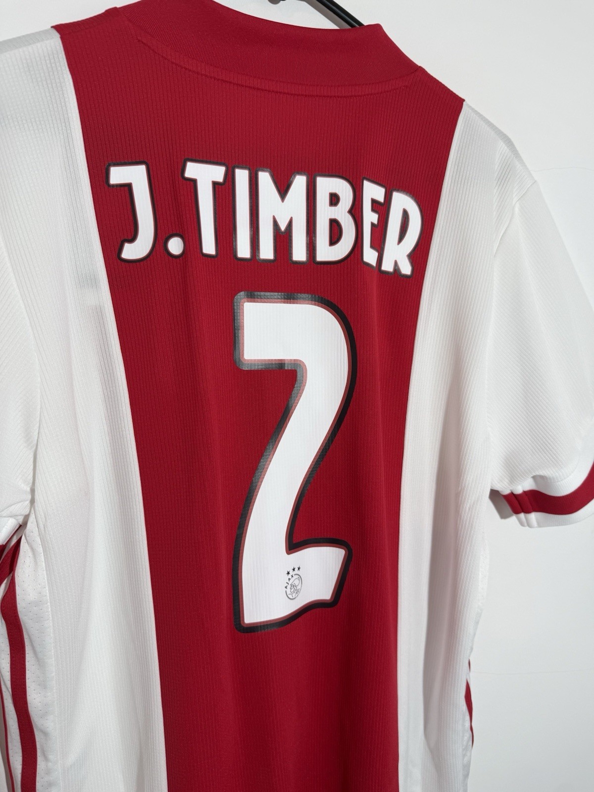 J. Timber #2 Ajax Amsterdam BNWT Large 2020/21 Home Shirt Jersey