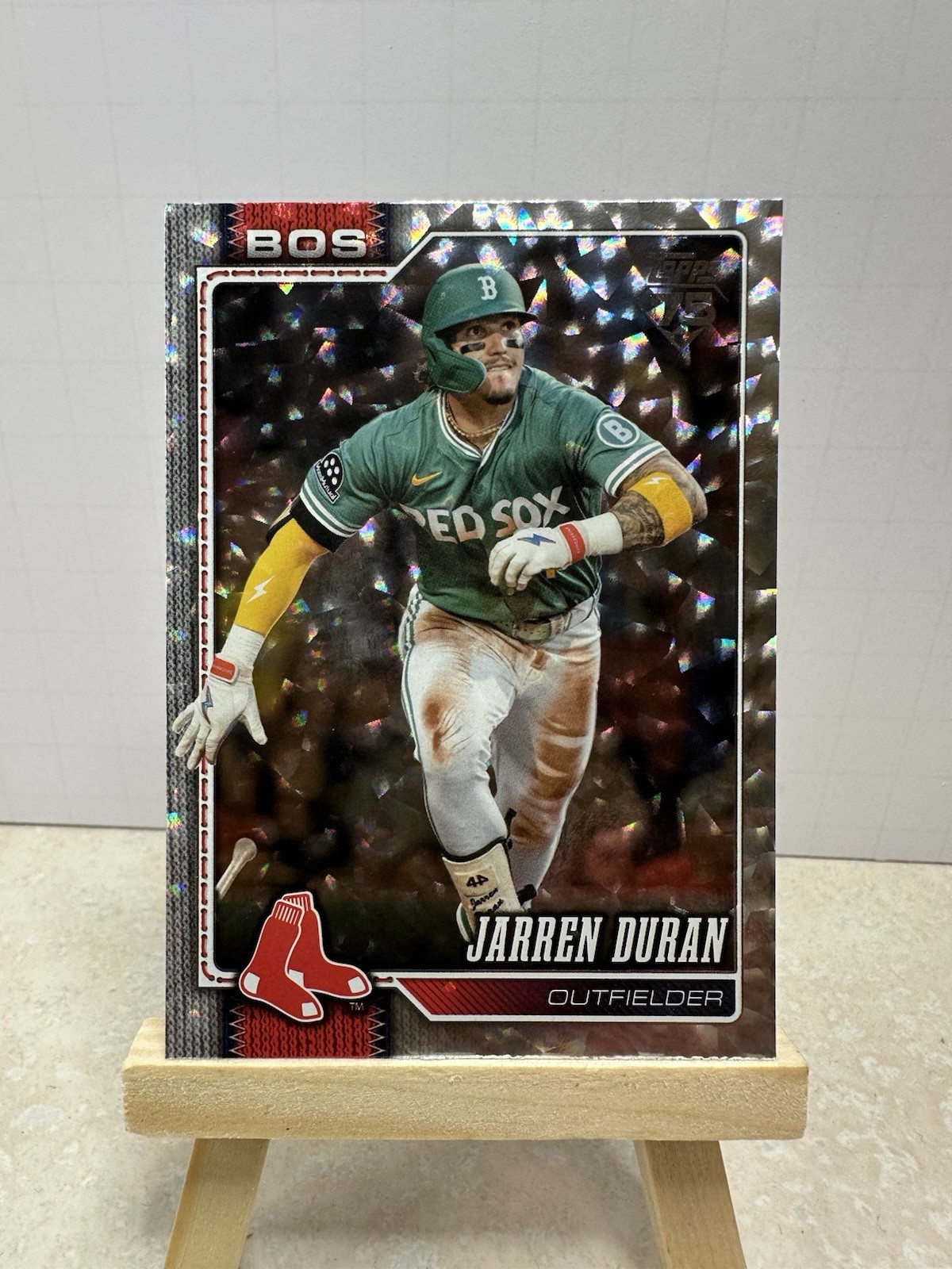 2026 Topps Series 2 #560 Jarren Duran Silver Crackle Foil Boston Red Sox