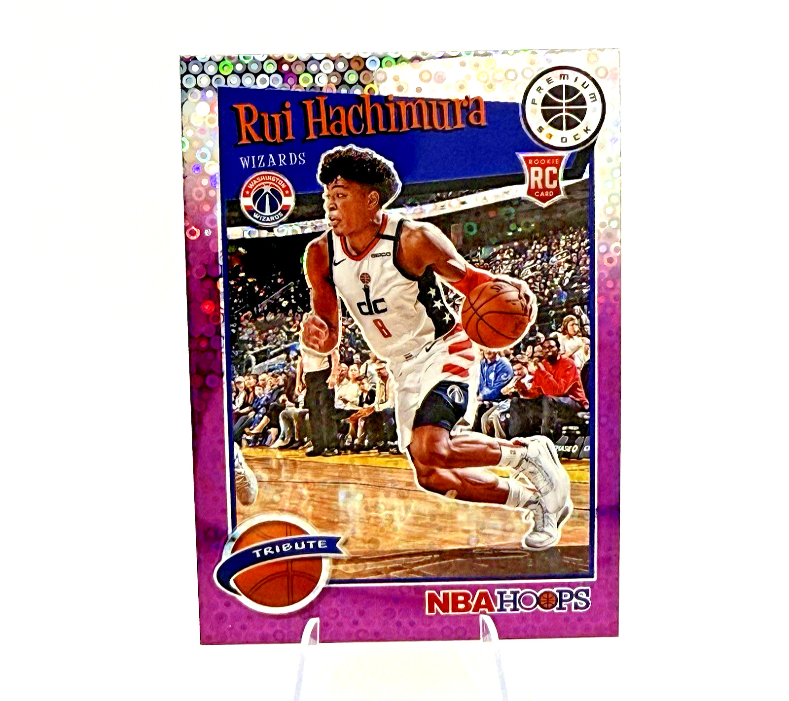 Rui Hachimura (RC) 2019-20 NBA Hoops Premium Stock Purple Disco Prizm #300