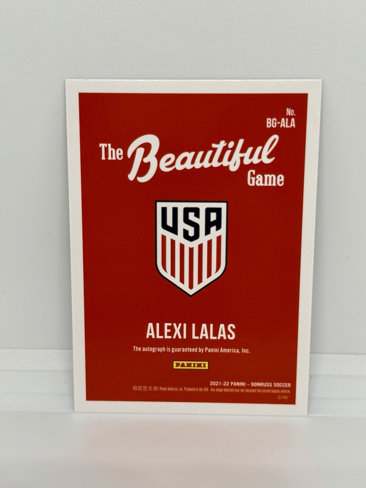 ALEXI LALAS Blue Auto 2021-22 Donruss Road to Qatar The Beautiful Game /99 USA