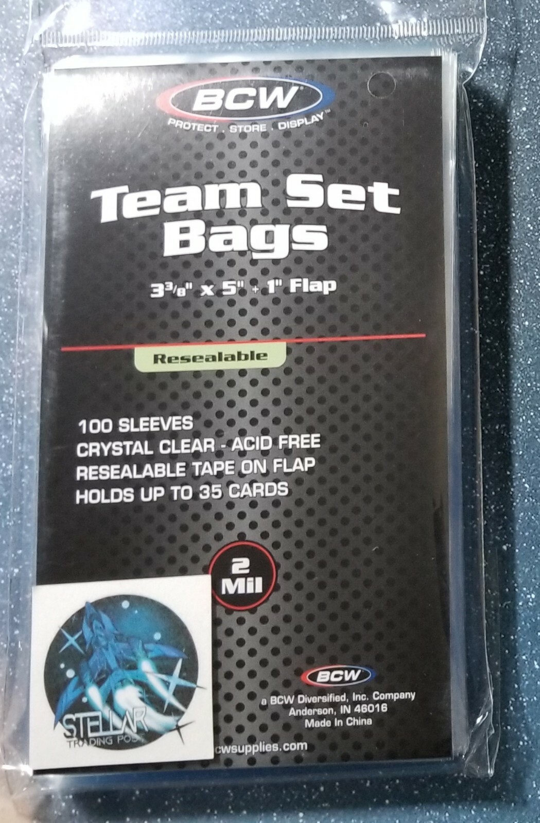 (100) BCW Team Set Bags Resealable Sleeves NEW