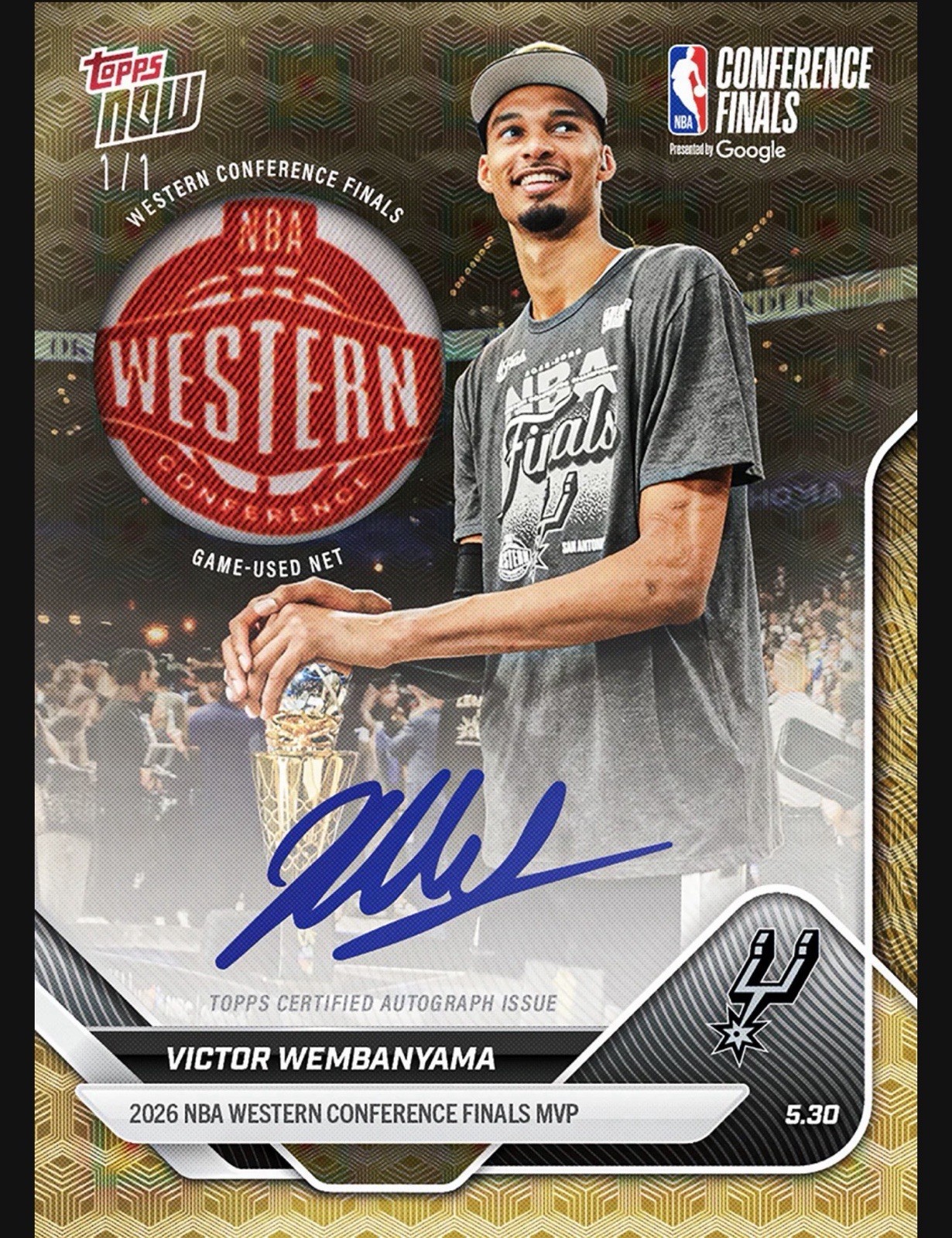 2026 Victor Wembanyama Western Conference MVP NBA Topps NOW Card 324 Presale