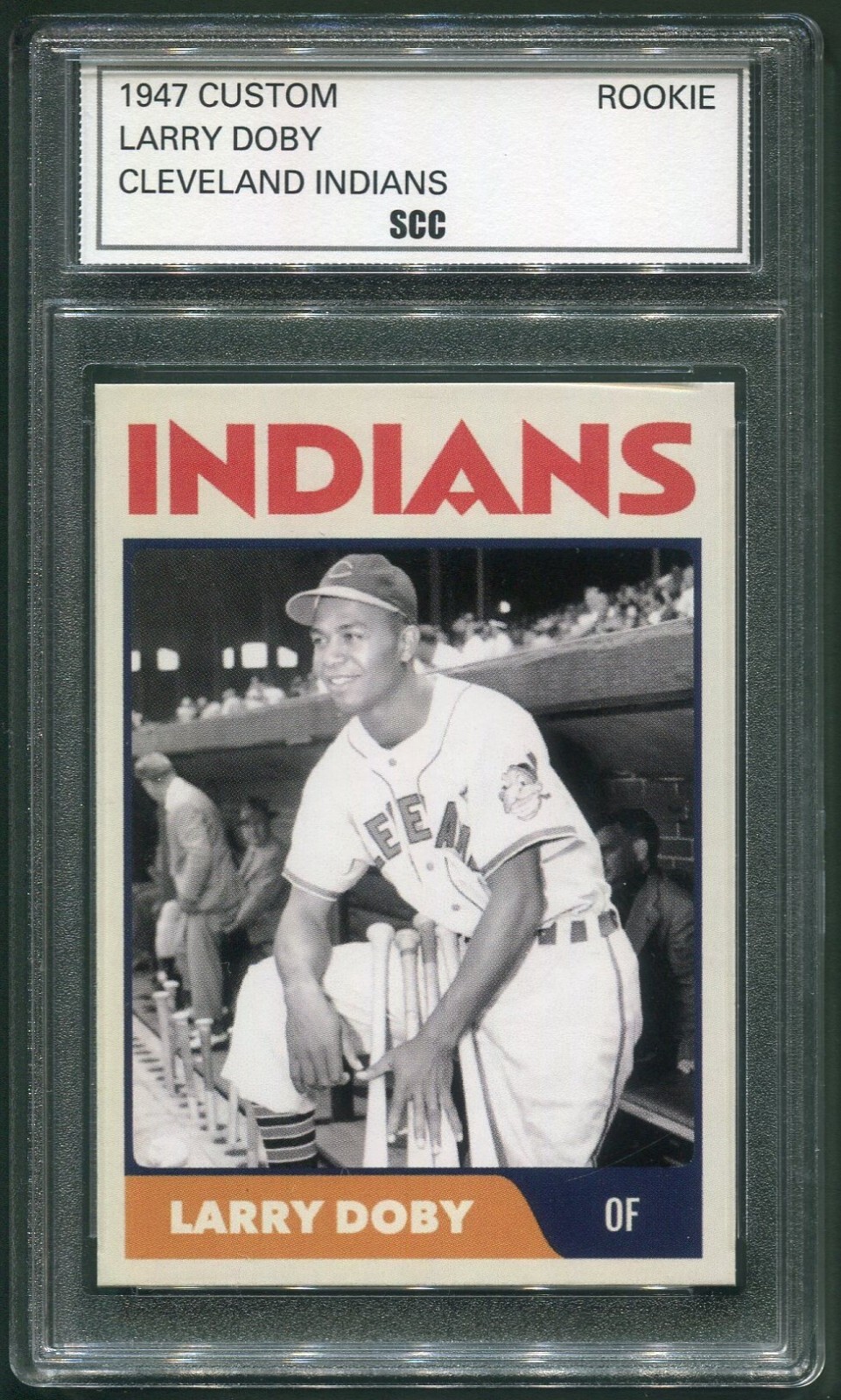 Custom 1947 Larry Doby Cleveland Indians Pre Rookie Year Baseball Card