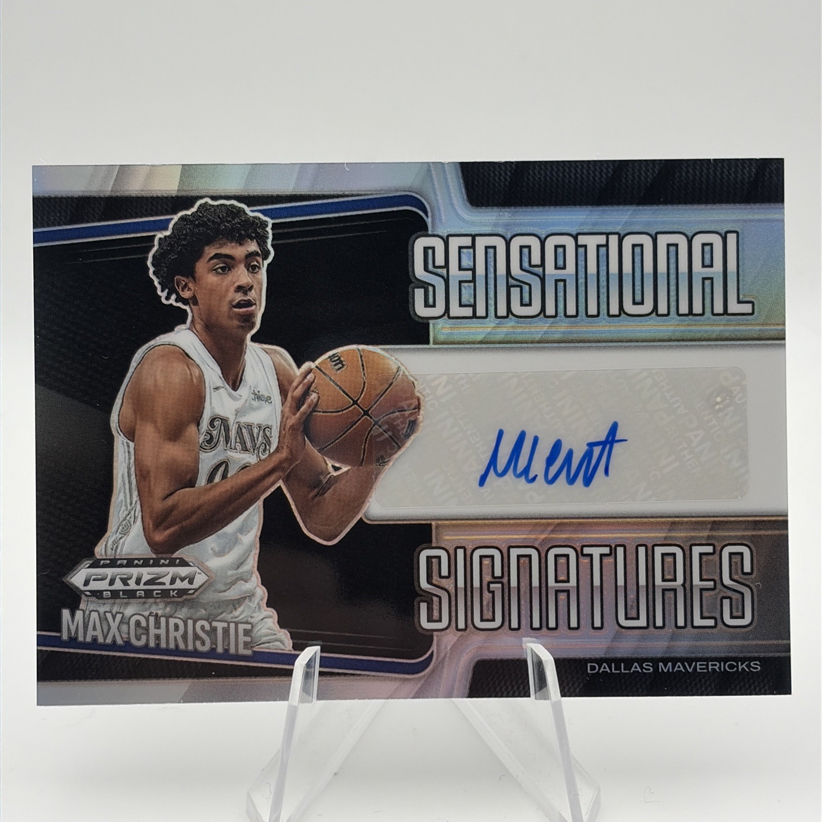 2024-25 Panini Prizm Black – Sensational Signatures Max Christie Silver Prizm