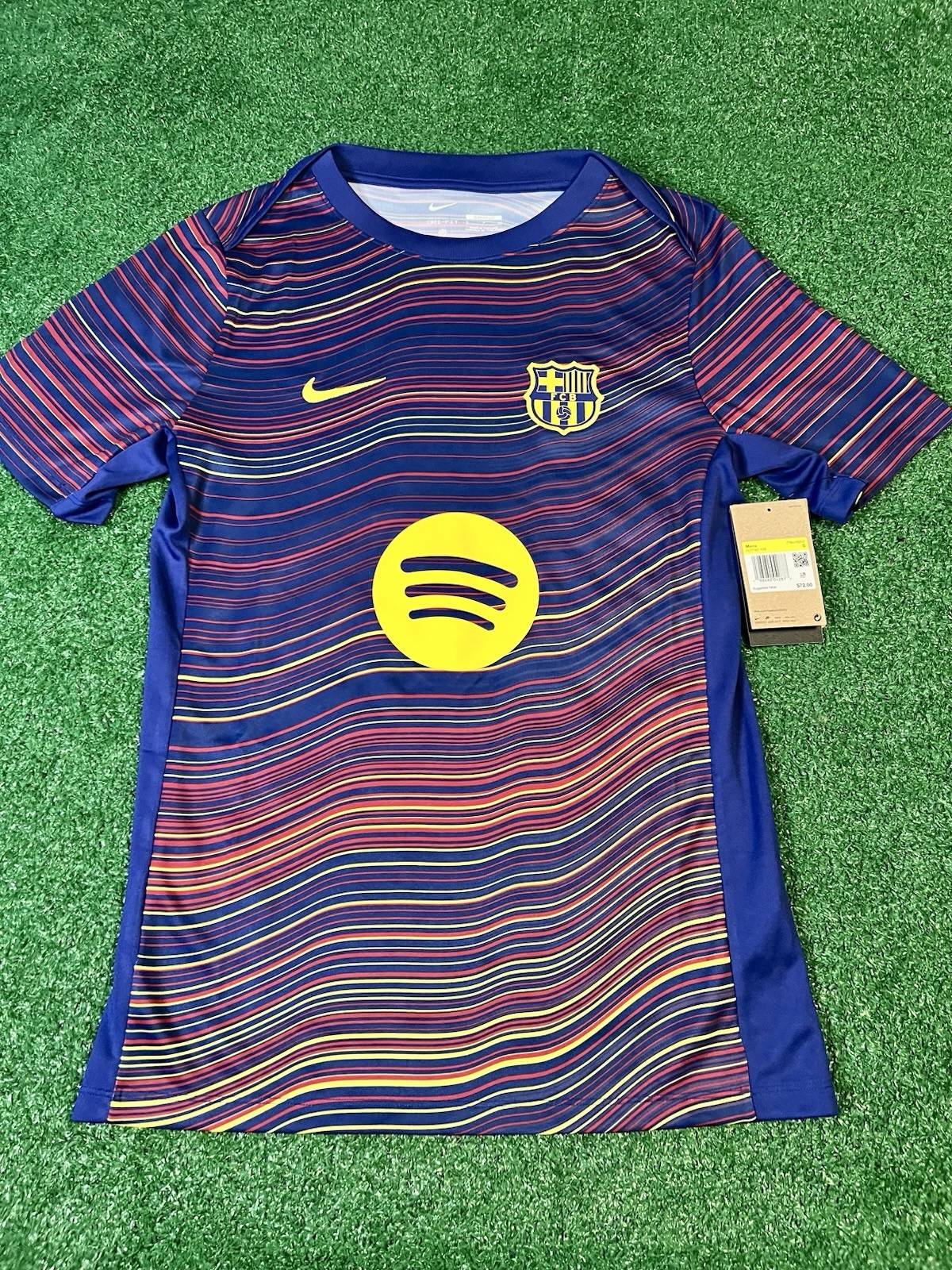 New Nike FC Barcelona Academy Pro Home Pre-Match Top Size Men’s Small Authentic