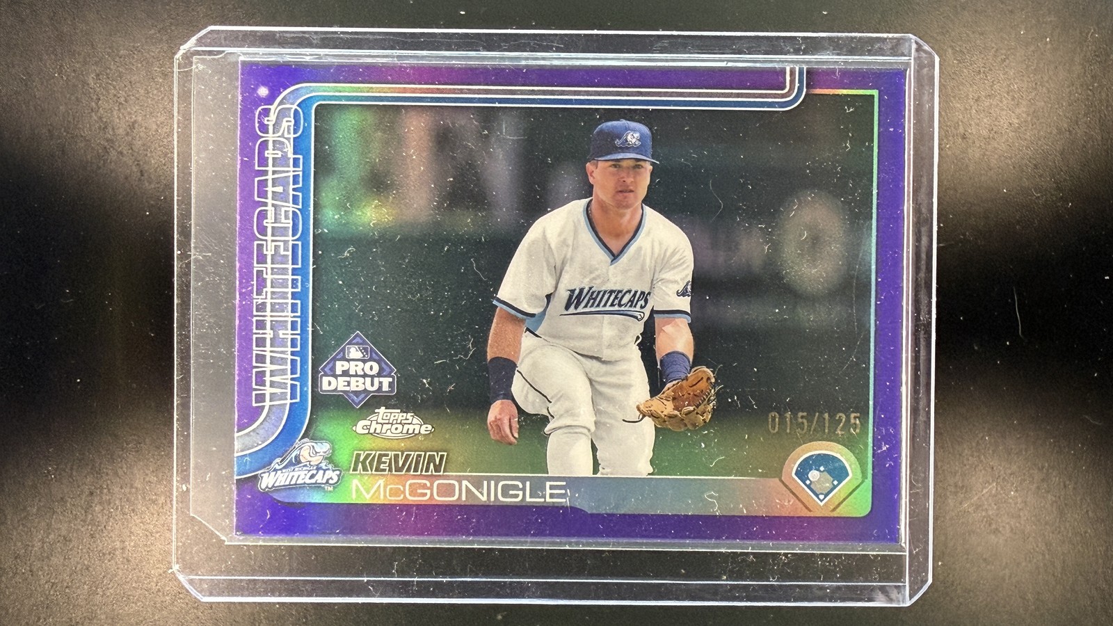 2025 Topps Pro Debut #PDC-107 Kevin McGonigle Chrome Purple Refractor #/125