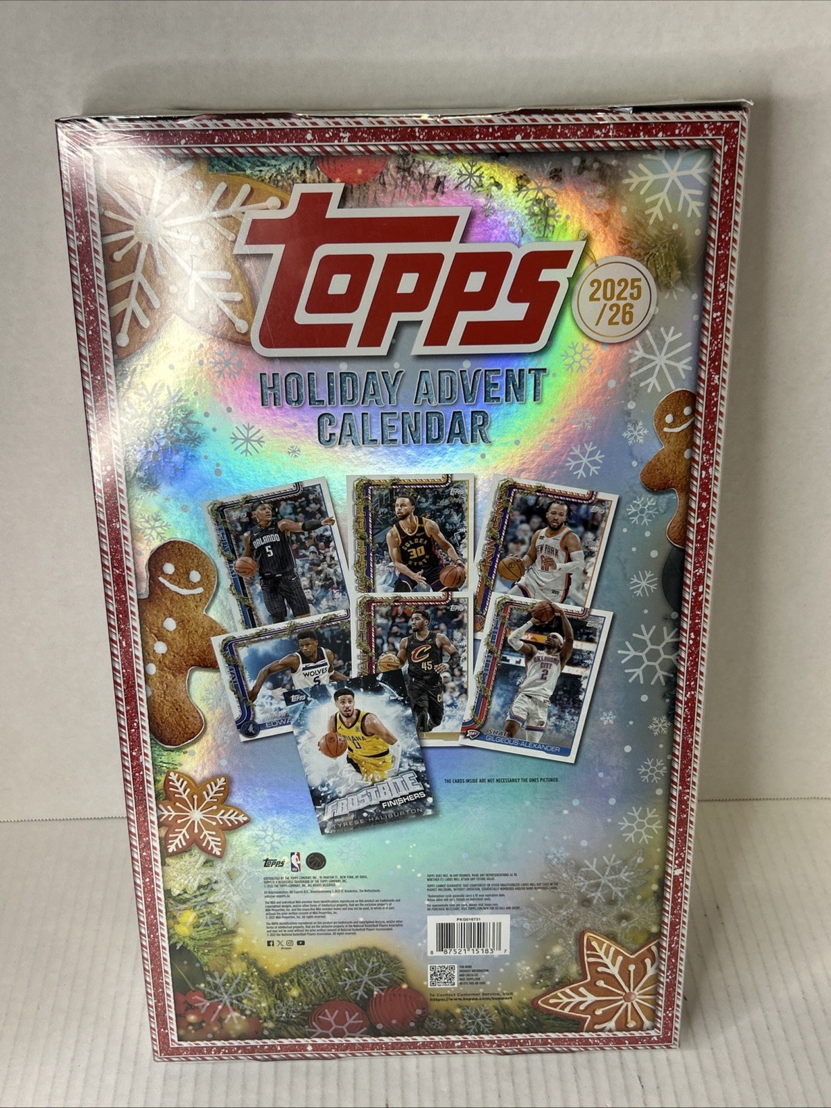 2025/26 Topps NBA Holiday Basketball Trading Card Advent Calendar Box Sealed F5