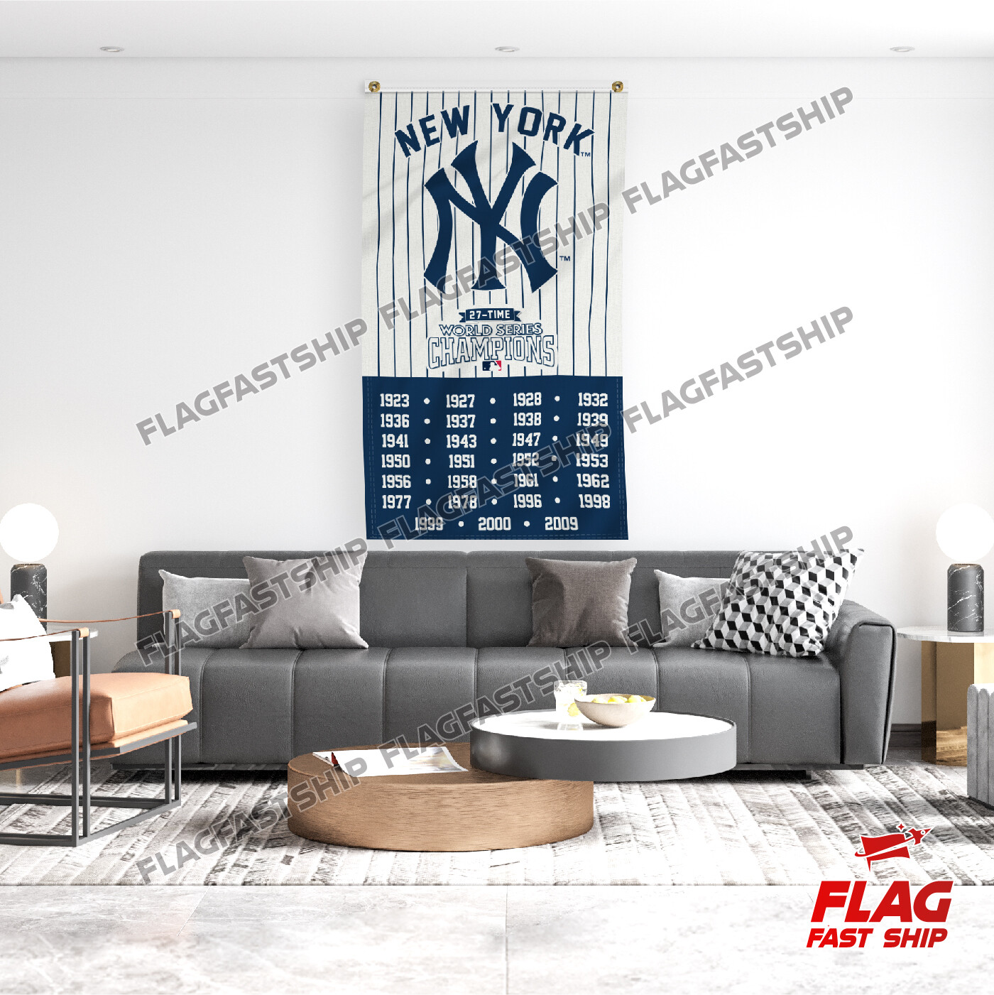 New York Yankees World Series Flag 3×5 Banner W Grommets FREE SHIPPING