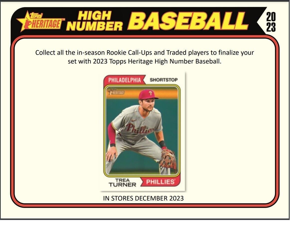 2023 Topps Heritage High Number Complete Base Set #501-700 200 Cards w/RCs/Stars