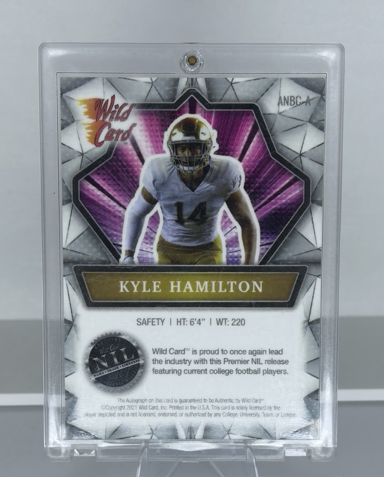 2021 Wild Card Alumination NIL Collegiate Edition Kyle Hamilton Auto #ANBC-A