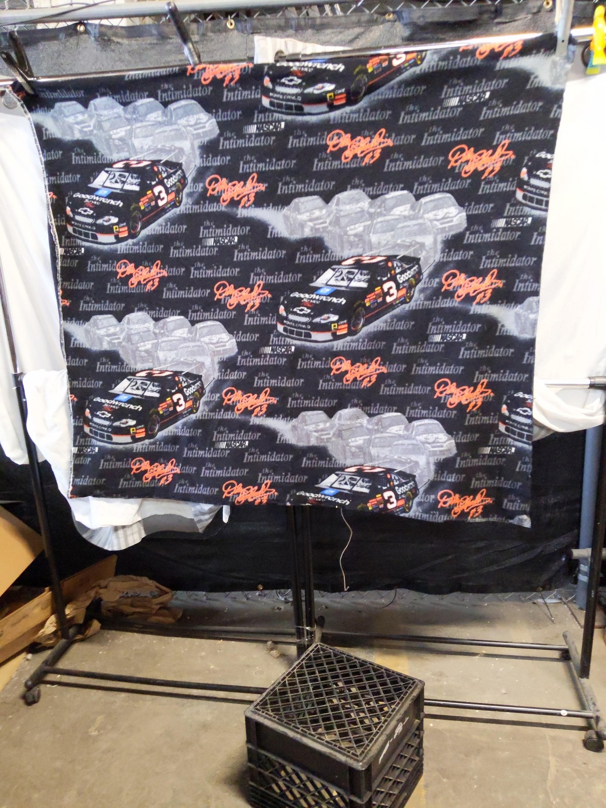 NASCAR Dale Earnhardt Blanket Throw One Size Black Auto Racing Reversible
