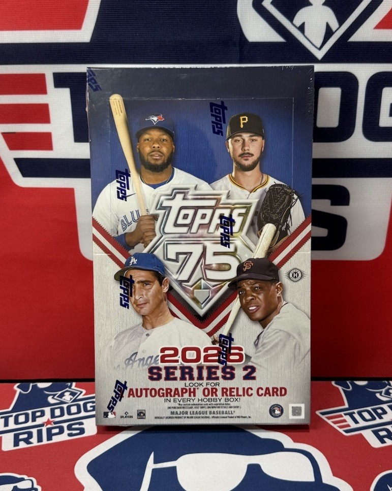 2026 TOPPS SERIES 2 BASEBALL HOBBY BOX (1 AUTO OR RELIC) MLB Brand New Sealed