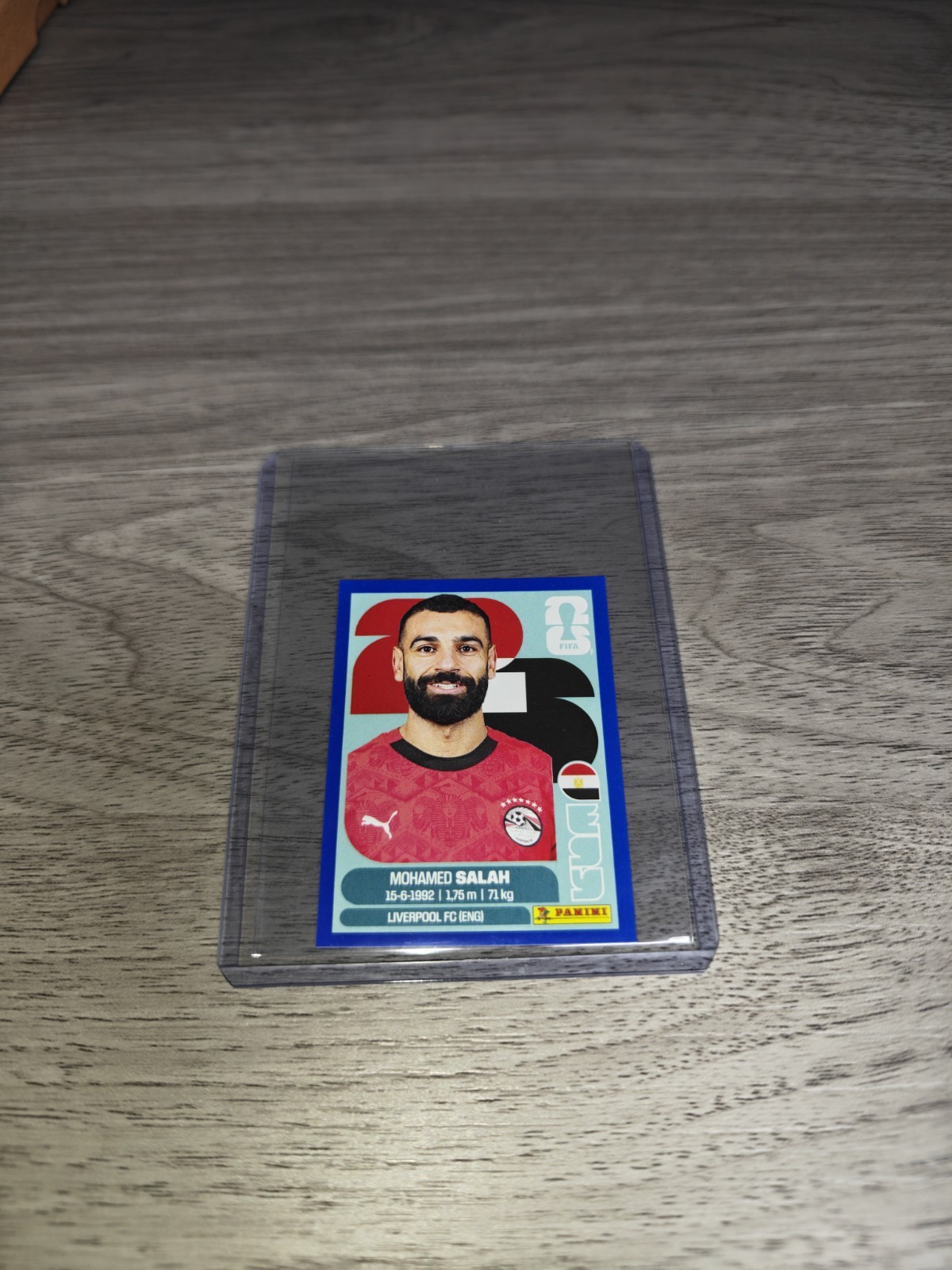 Mohamed Salah Blue Sticker World Cup 2026