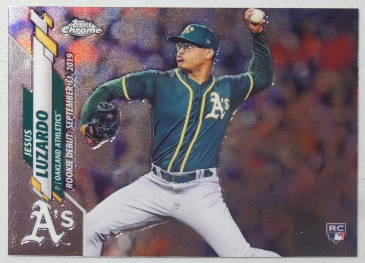 JESUS LUZARDO Oakland A’s 2020 Topps Chrome Update RC U-56 Baseball Card A717