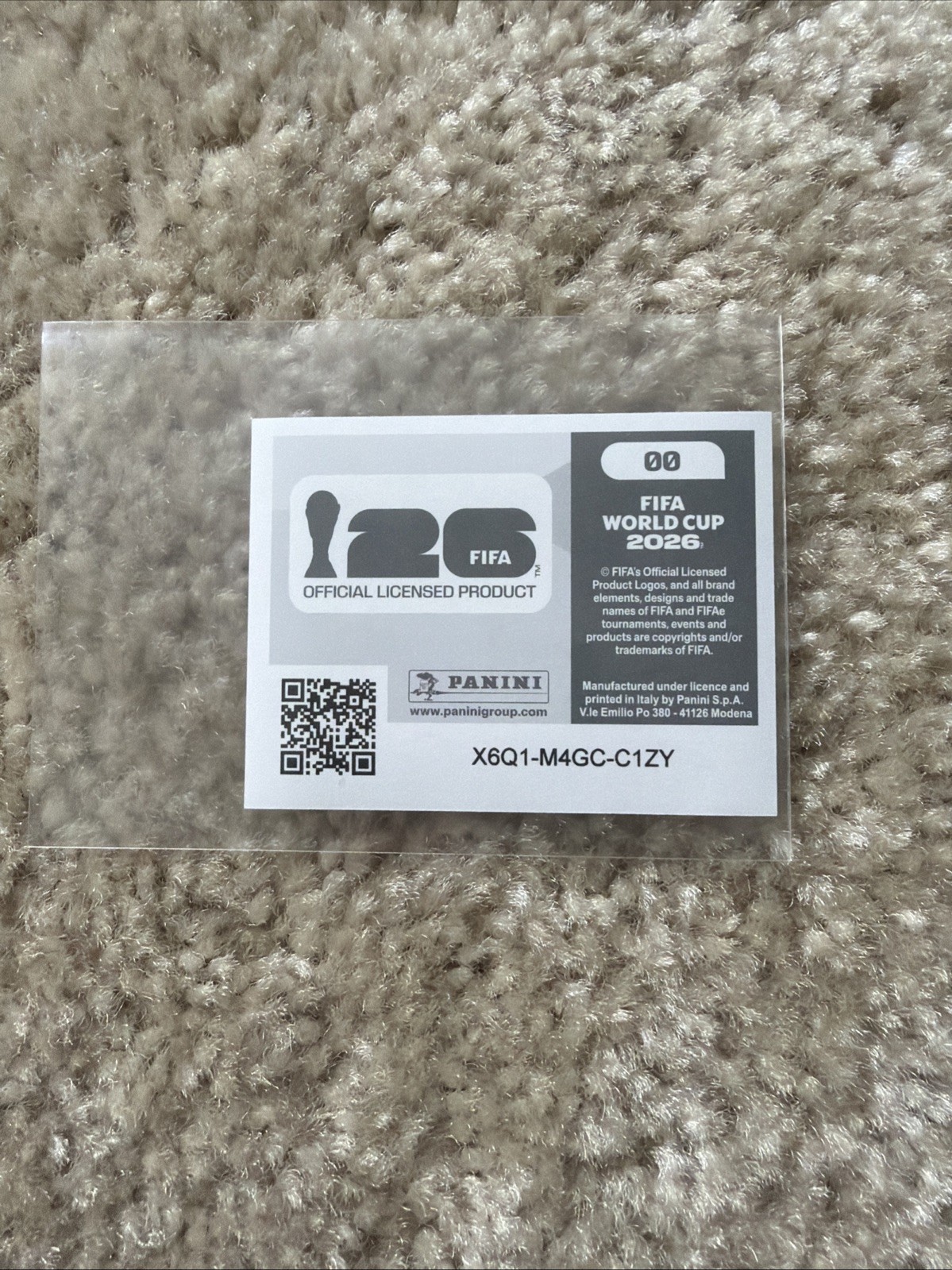 #00 Panini Logo 2026 Panini World Cup Sticker Factory Error Miss-Cut Foil