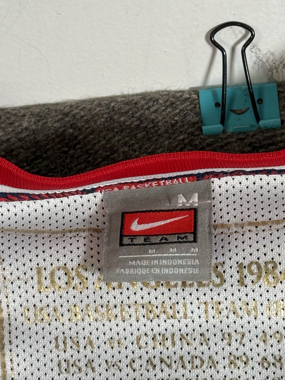 Nike Team USA Michael Jordan 1984 Olympic Basketball Jersey Blue Size Med