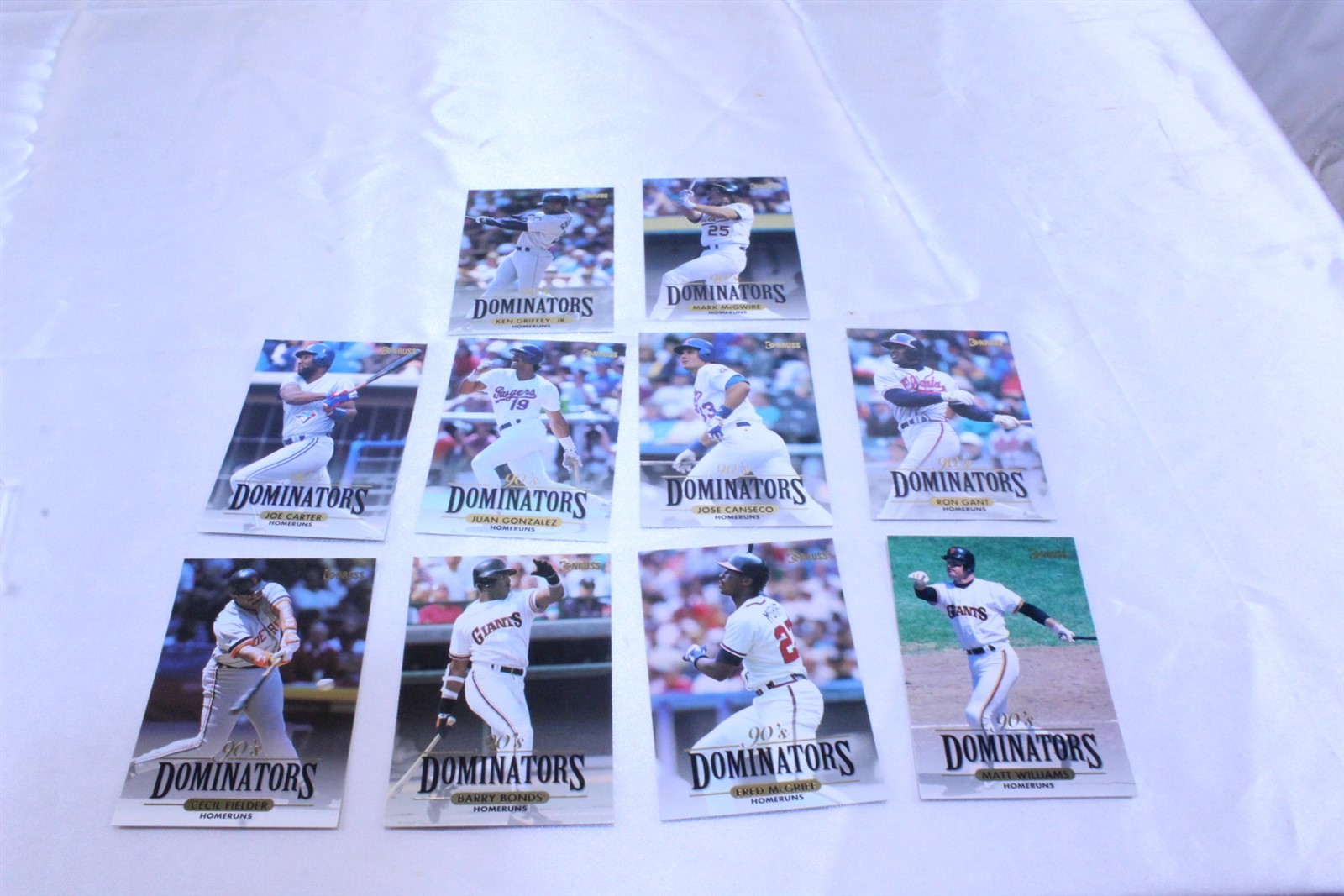 1993 Donruss Baseball 90’s Dominators 10 Card Subset Homeruns Fielder, Bonds +