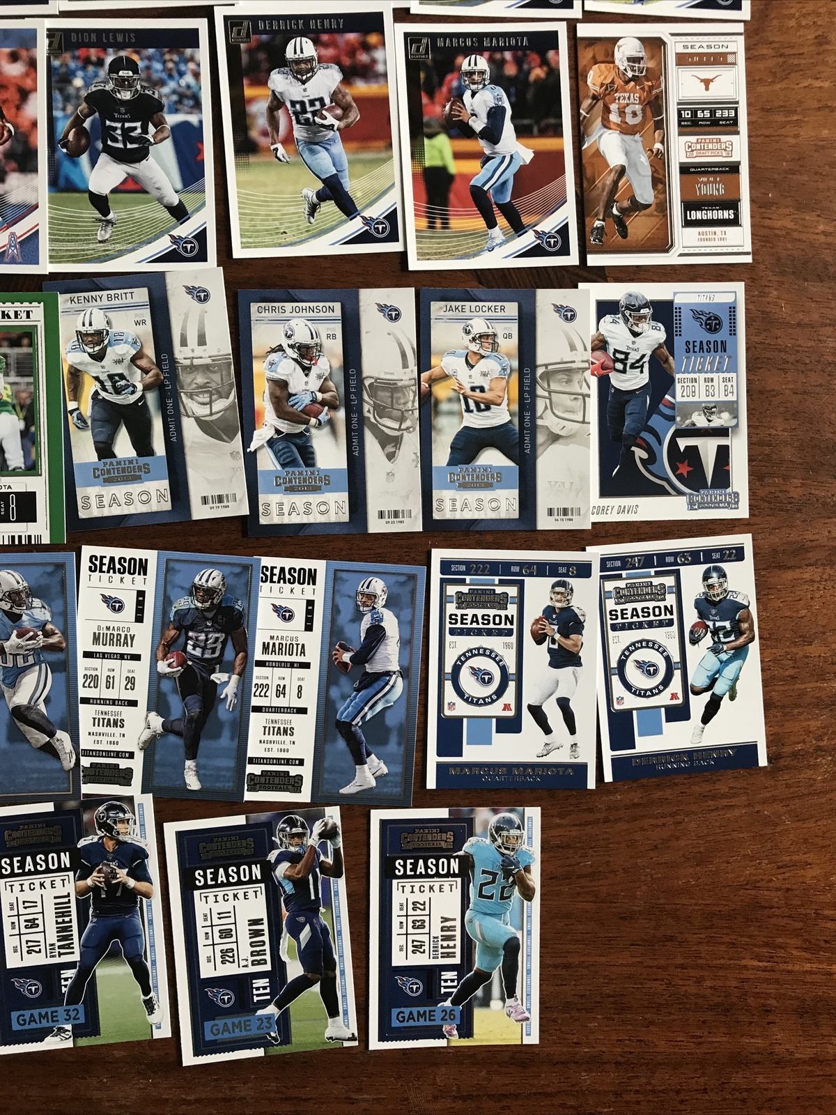 Tennessee Titans Card Lot Includes Henry, Tannehill, AJ Brown, Moon Option #1