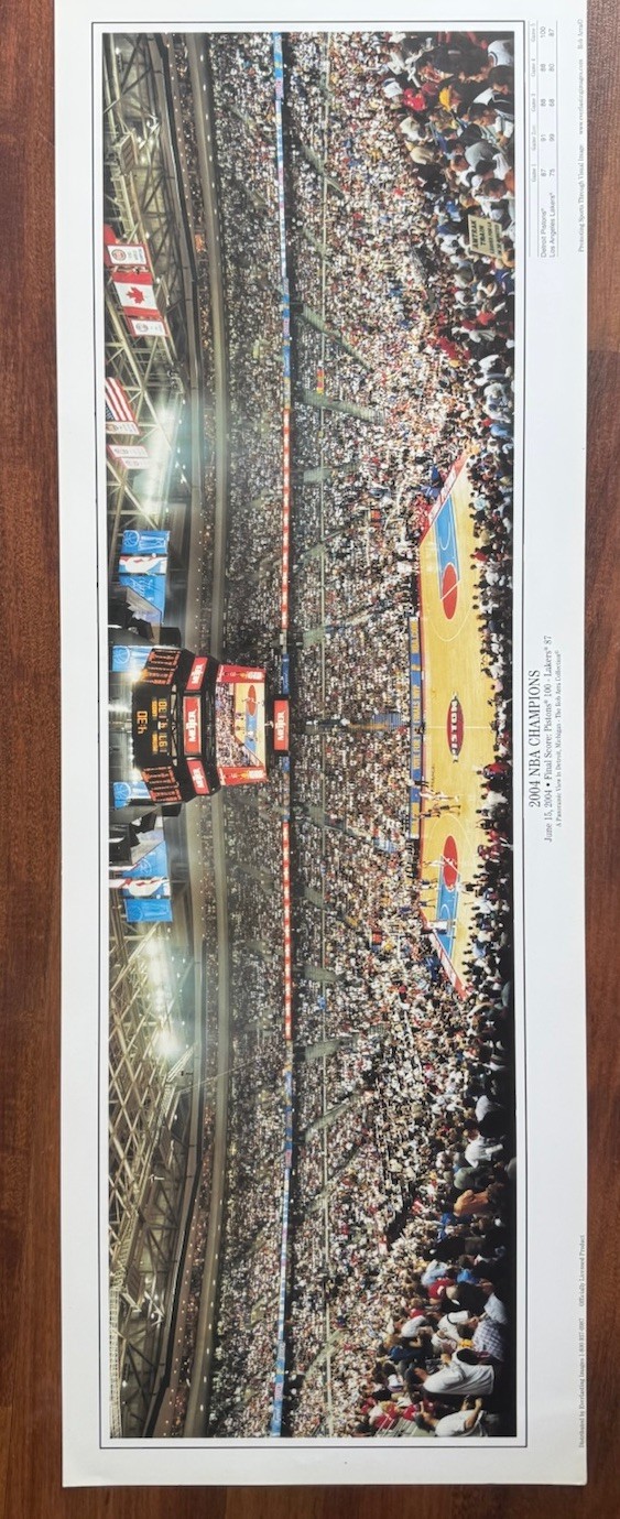 2004 Detroit Pistons NBA BASKETBALL FINALS Panoramic Print Photo World Champions