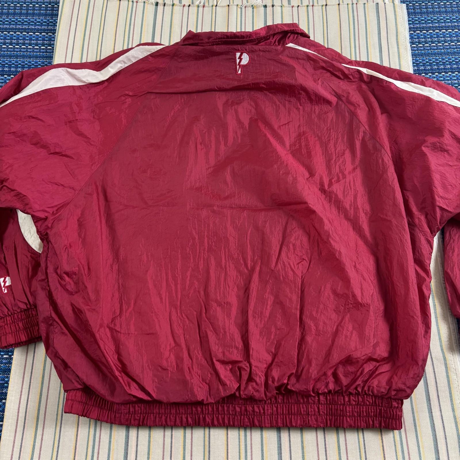 Vintage Arkansas Razorbacks Jacket Mens XL Red NCAA Football Pro Player Full Zip