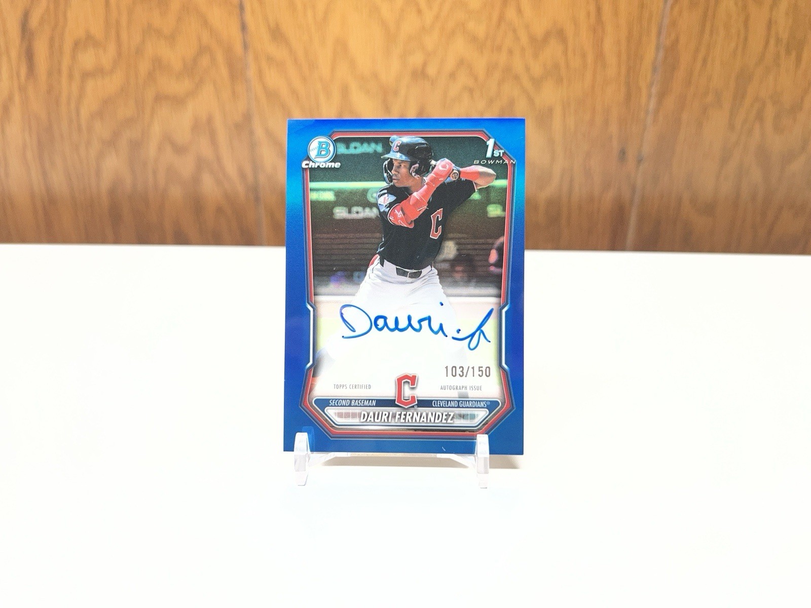 Dauri Fernandez 1st Bowman Auto Blue Refractor /150 – 2026 Bowman – Guardians