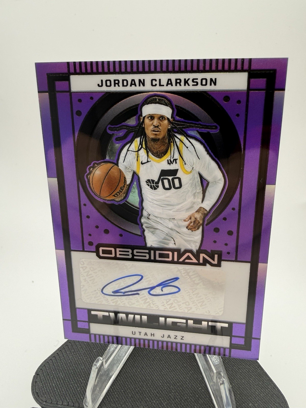 2024-25 Obsidian Jordan Clarkson Twilight Auto Autograph Purple #/49 – Jazz