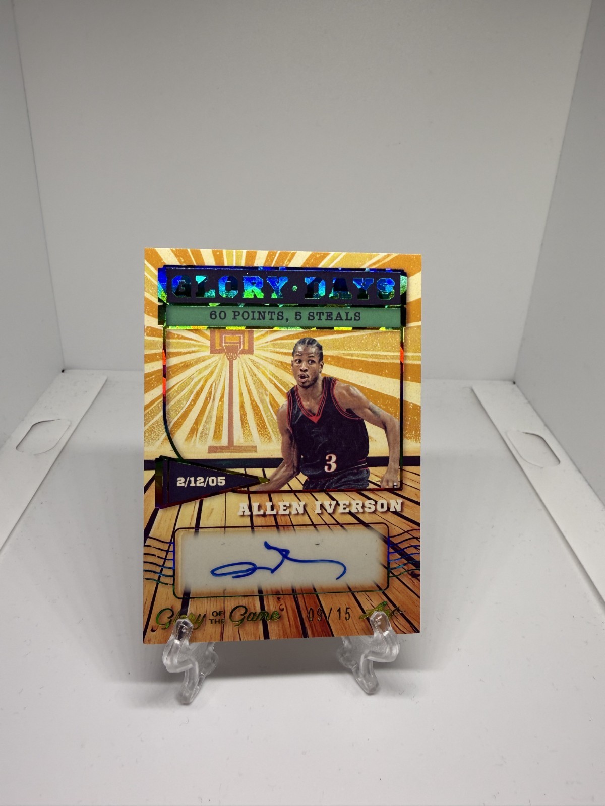 2026 Leaf Glory Of The Game Allen Iverson Glory Days 60 Point Game Auto /15 SSP