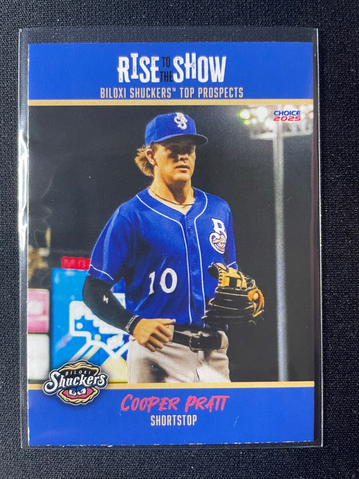 2025 Choice Biloxi Shuckers Cooper Pratt Top Prospects (Brewers) 500 MADE!!!