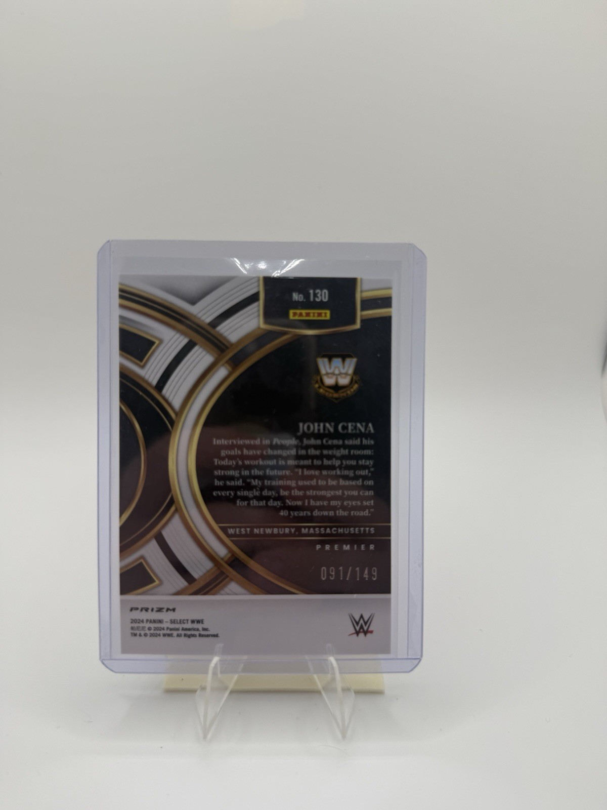 John Cena – 2024 Select Premier Prizm Maroon /149