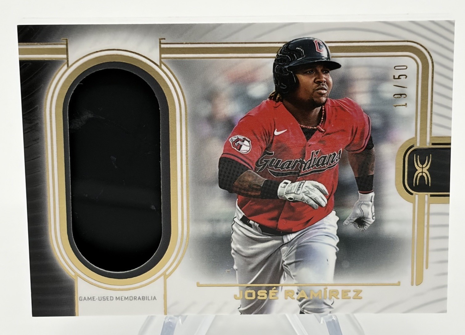 2023 Topps Definitive Jose Ramirez Helmet Collection Relic /50 #DHC-JR Guardians