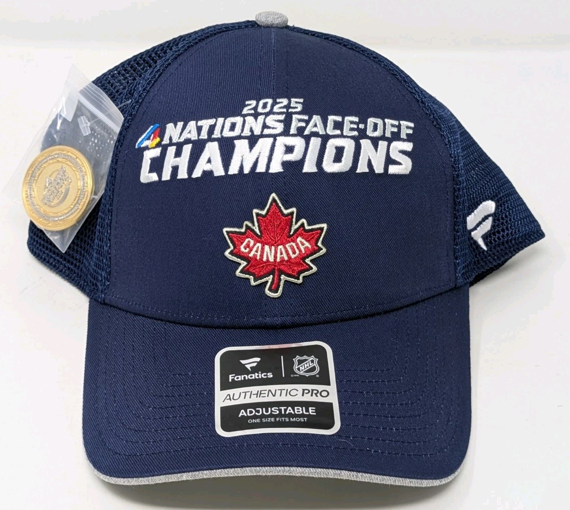 NEW Canada Fanatics 2025 4 Nations Face-Off Champions Locker Room Adjustable Hat