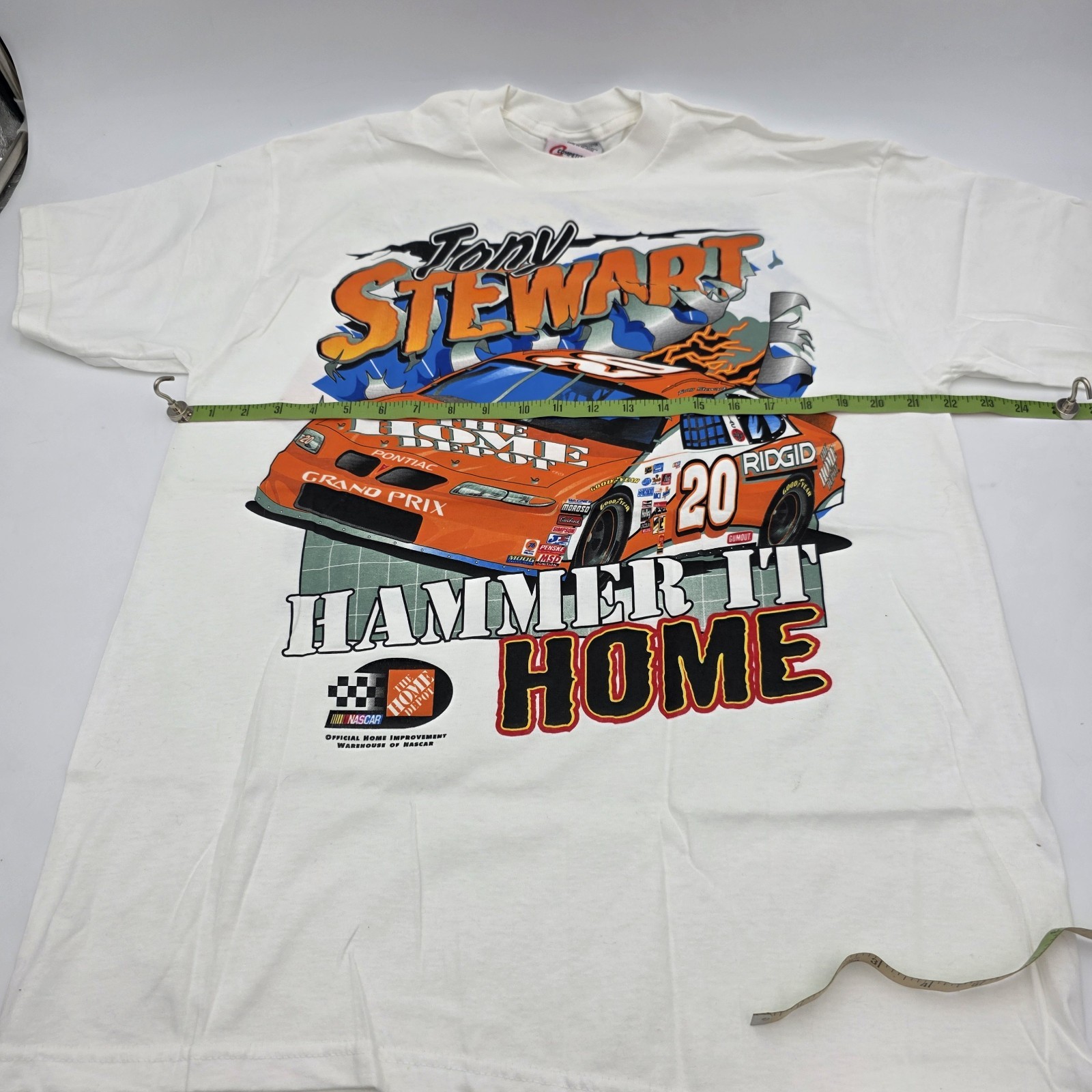Brand NEW Vintage 1999 Tony Stewart #20 Nascar Home Depot T-Shirt Large L Mens