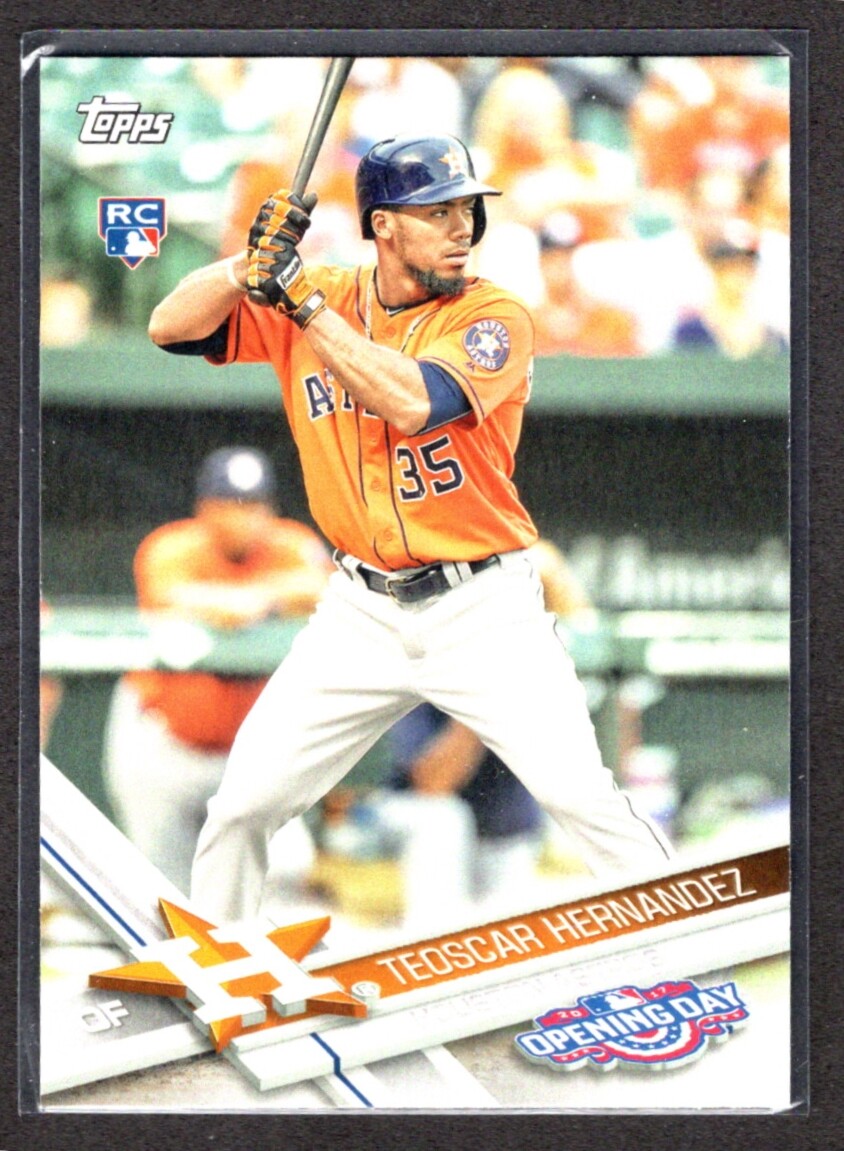 TEOSCAR HERNANDEZ ASTROS RC 2017 TOPPS OPENING DAY #176