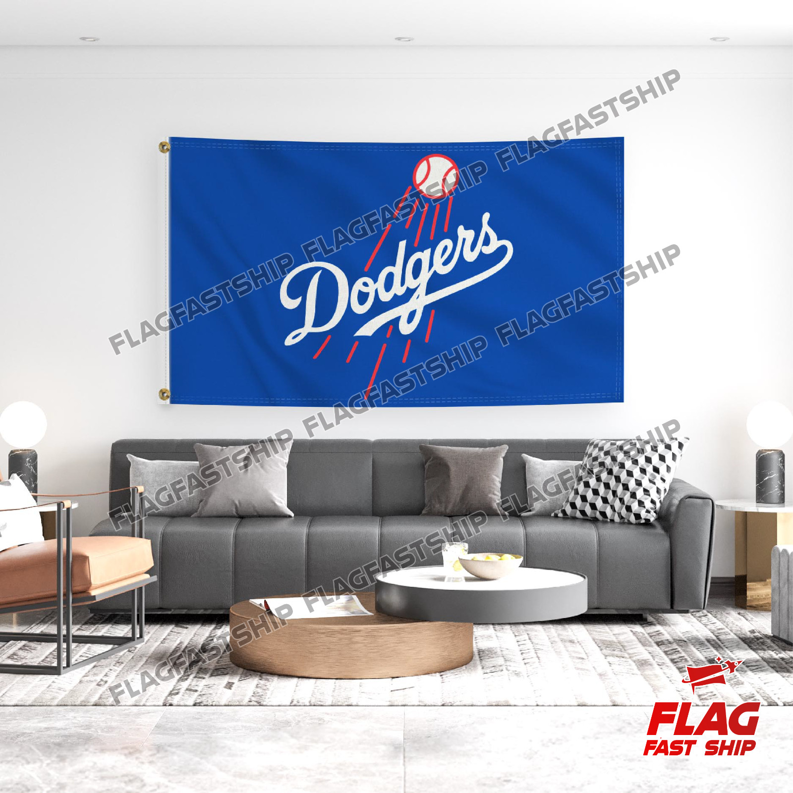 Los Angeles Dodgers 3×5 ft Flag LA MLB Baseball World Series Premium Banner
