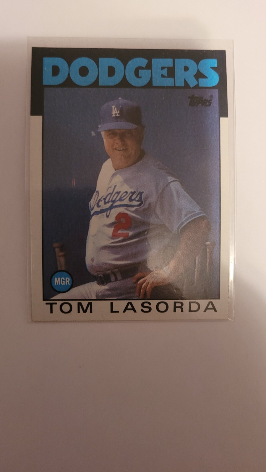 1986 TOPPS TOM LASORDA TEAM CHECKLIST #291 NM