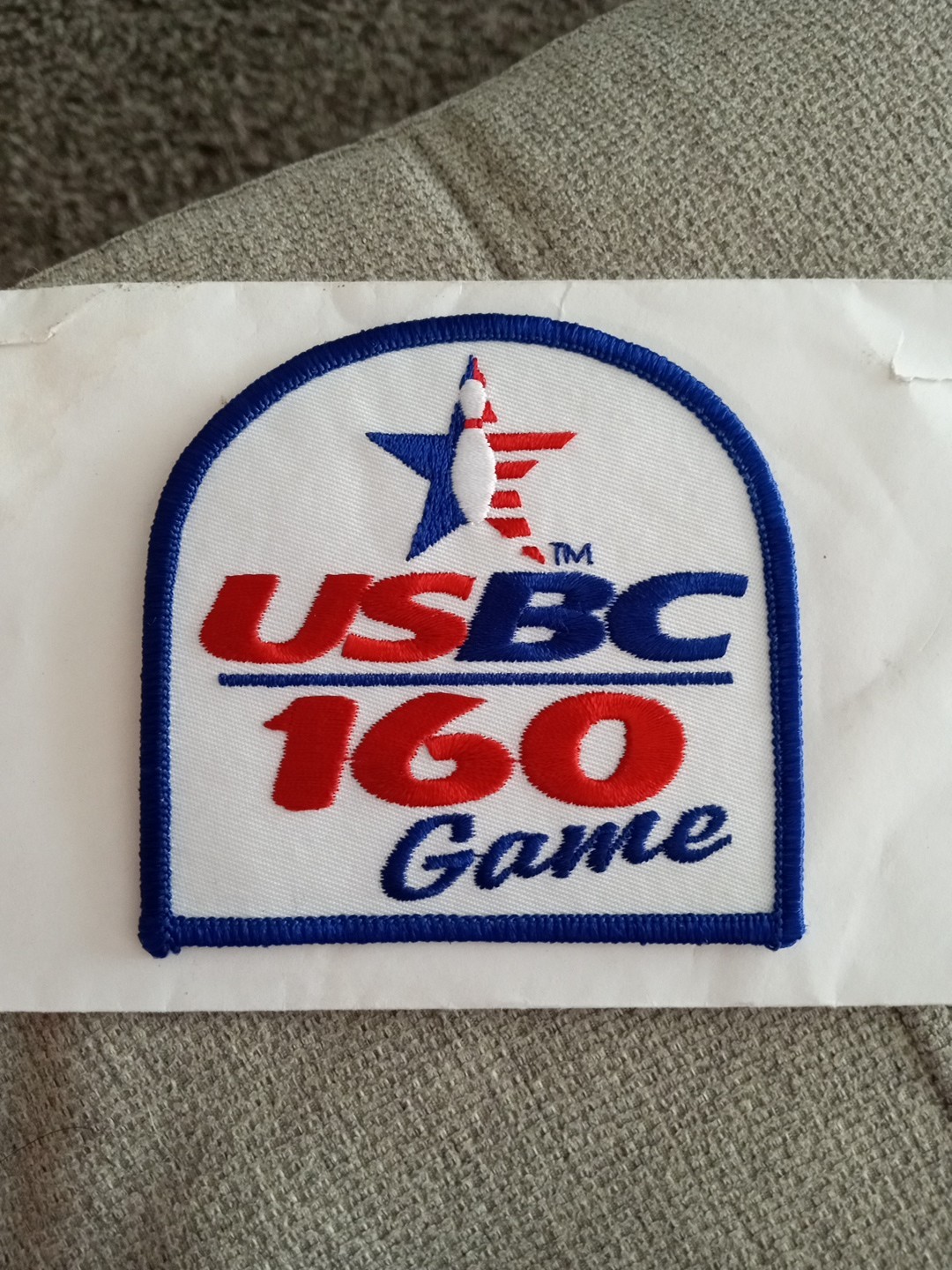United States Bowling Congress USBC Patch 160 Game New