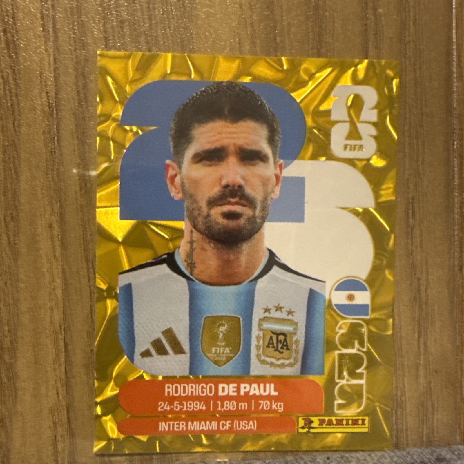 Panini FIFA WC 2026 Stickers-Exclusive Gold Crumple-ARG Argentina- Pick Yours