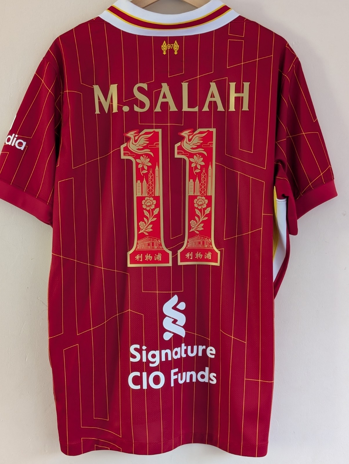 LIVERPOOL 2024/25 Home Shirt Hong Kong Tour #11 SALAH Extra Large Authentic Nike