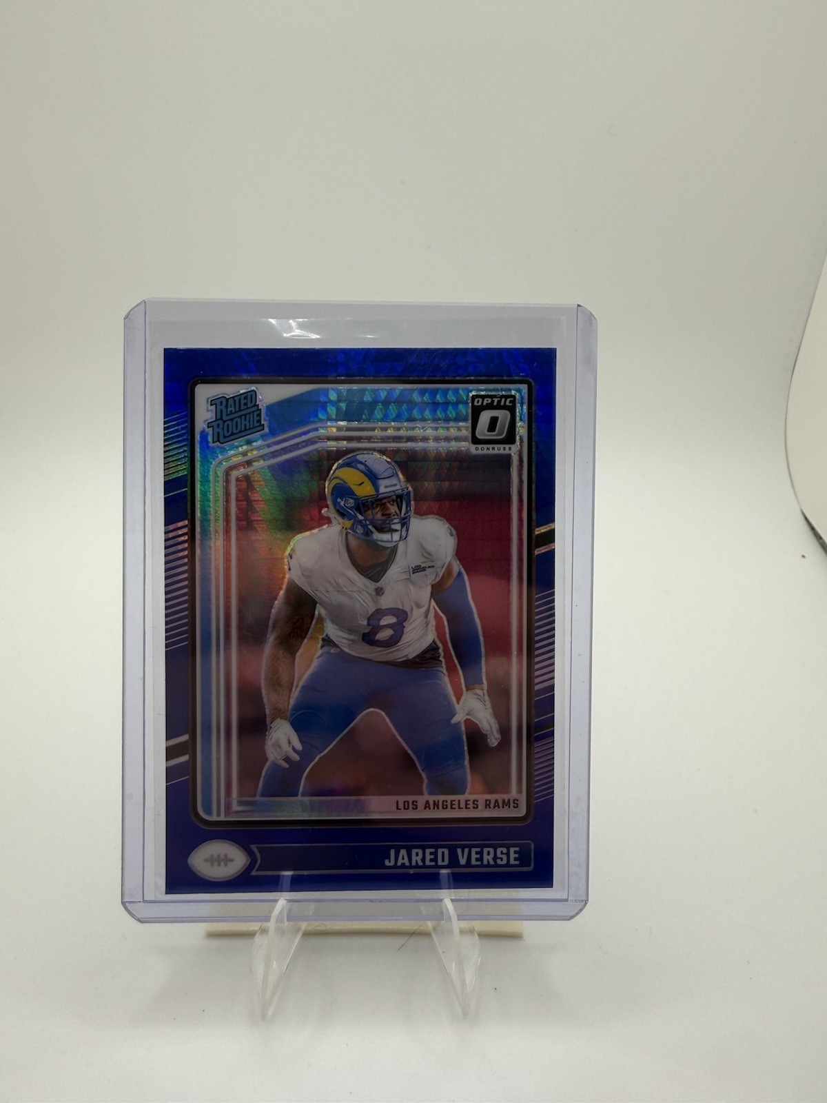 2024 Panini Donruss Optic – Rated Rookie Jared Verse #242 Blue Hyper Prizm (RC)