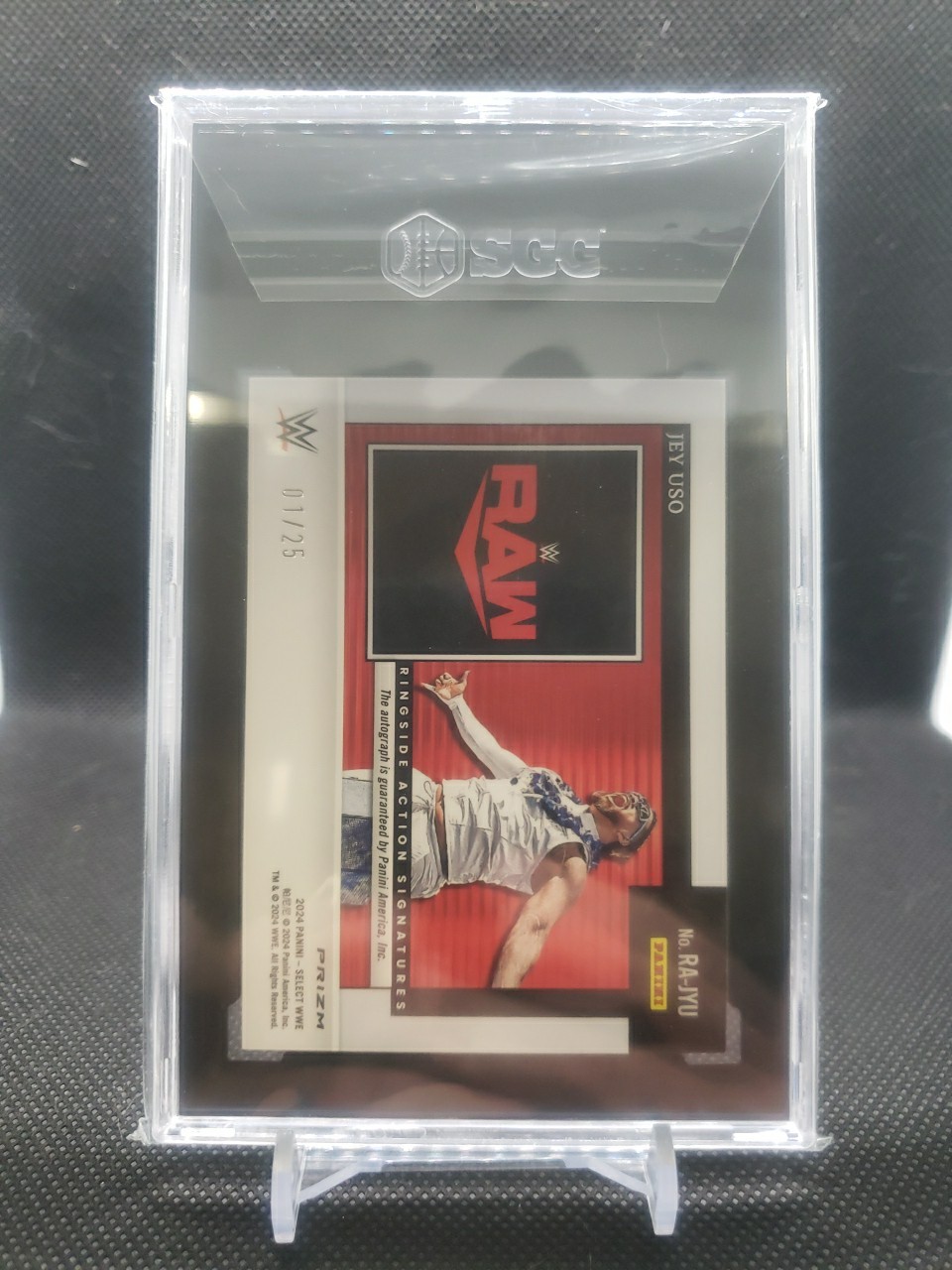 🔥 JEY USO 🔥 Panini 2024 Wwe Select Ringside Action Tie-Dye Auto /25 SGC 9.5/10