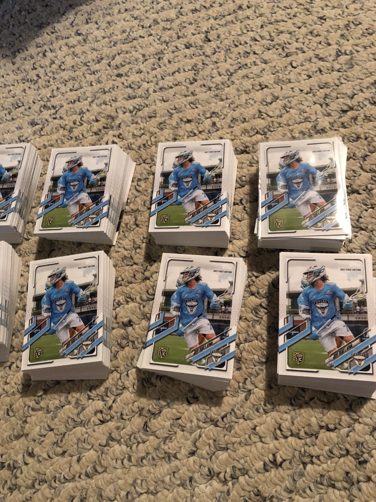 2021 Topps Premier Lacrosse League PLL Holiday Preview 1st Edition Set 55 Cards