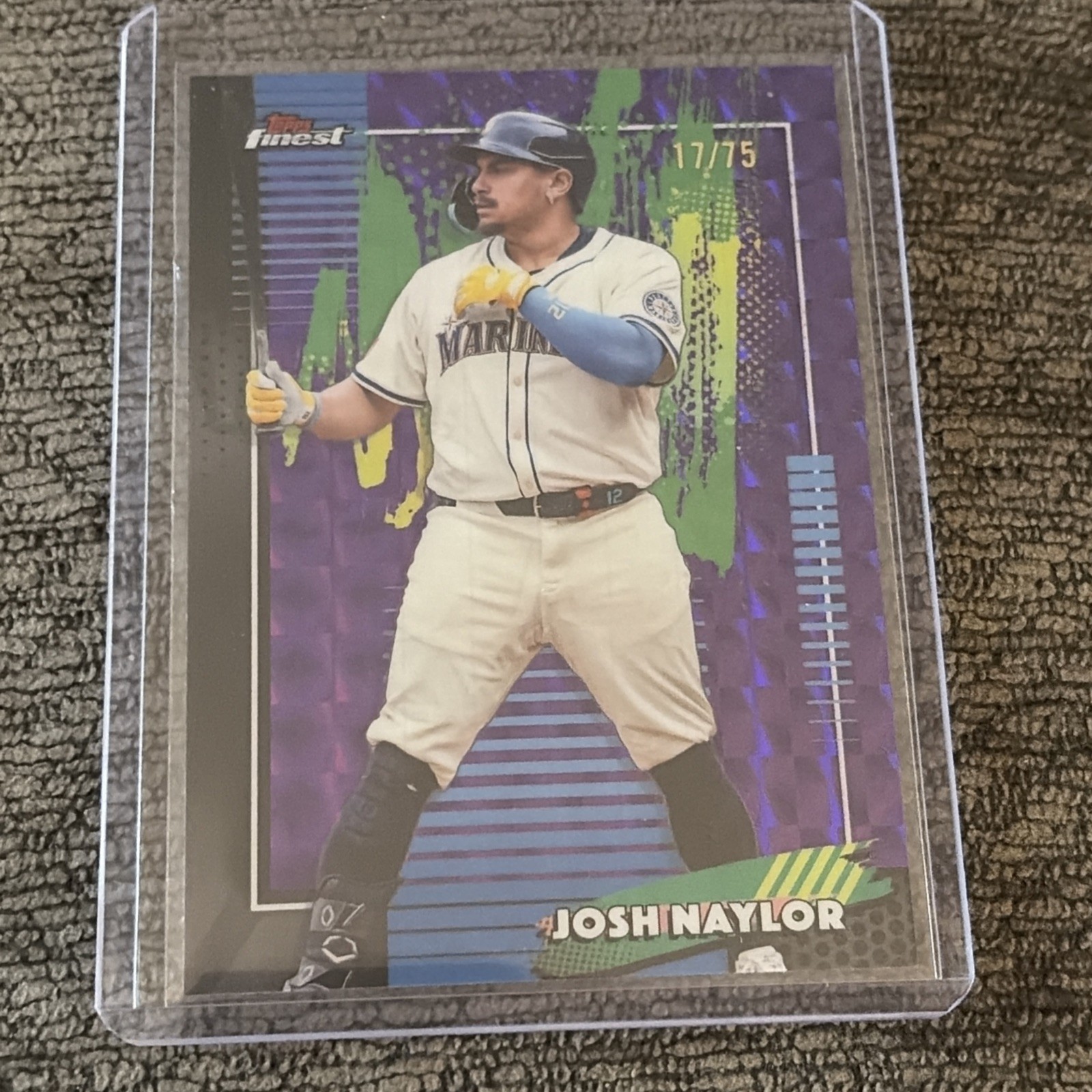 2026 Topps Finest Baseball #78 Josh Naylor Purple Geometric Refractor /75