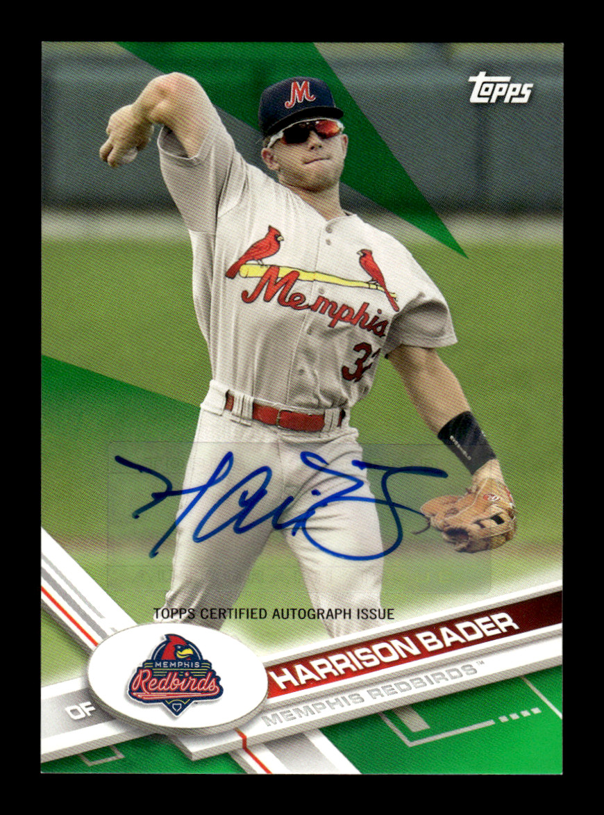 2017 Topps Pro Debut Harrison Bader #163 Autograph Green /99