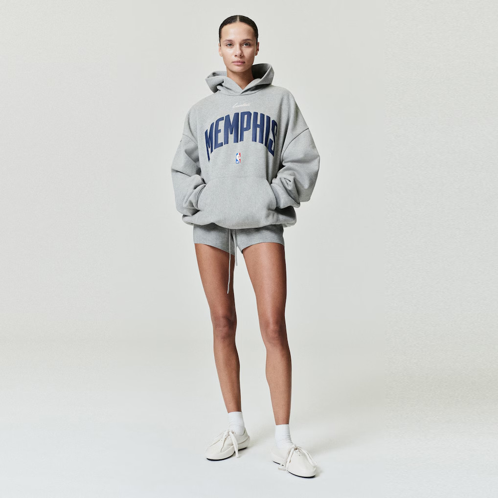 Memphis Grizzlies Fear of God x NBA 90s Hoodie Heather Gray Unisex NWT