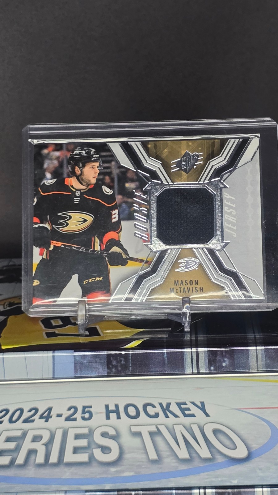2021-22 SPx Mason McTavish Rookie Jersey #RJ-MM Mem RC Ducks