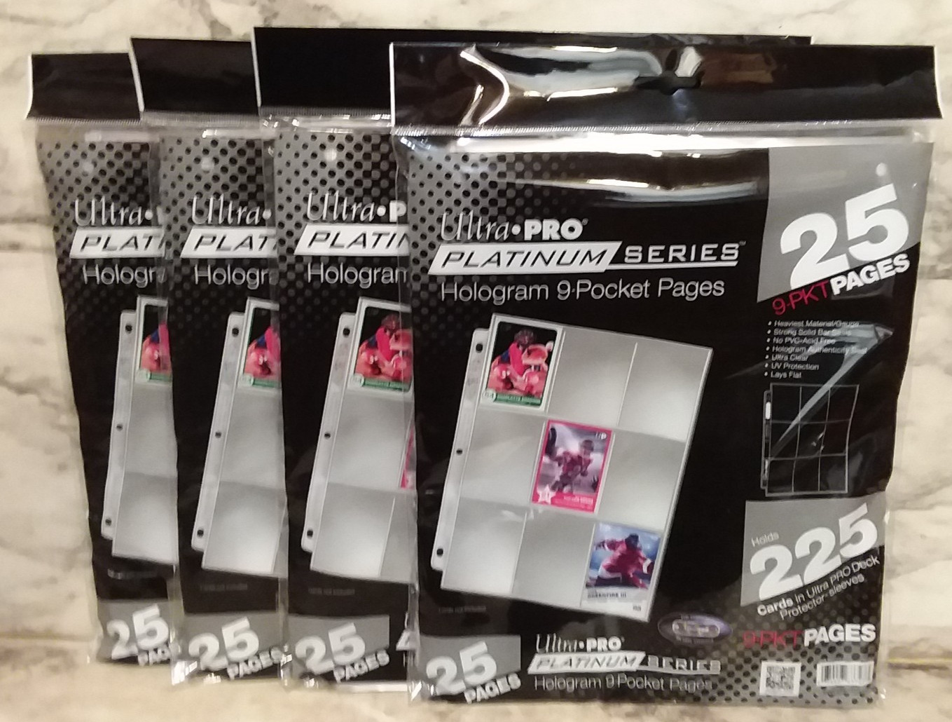 100 ULTRA PRO 9-POCKET Platinum Card Storage Pages Sheets Trading Sports Binder