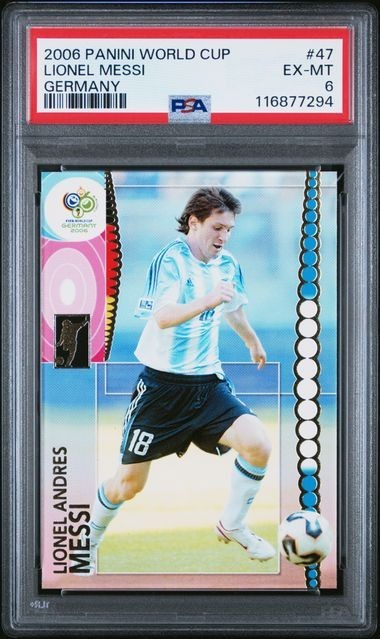 2006 Panini World Cup Germany #47 LIONEL MESSI PSA 6 fc barcelona psg fc miami