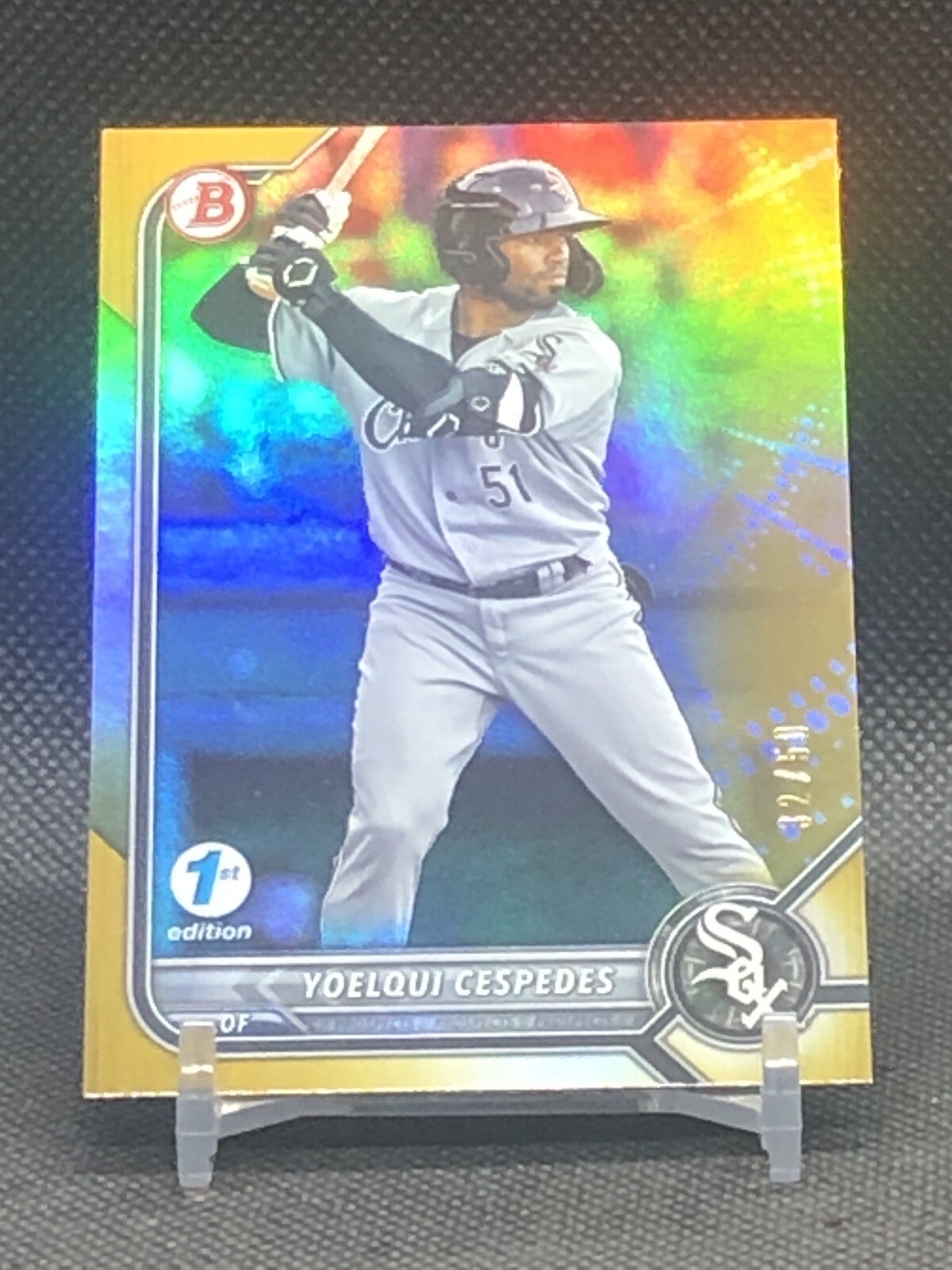 2022 Bowman 1st Edition YOELQUI CESPEDES BOWMAN FIRST EDITION PROSPECT GOLD /50
